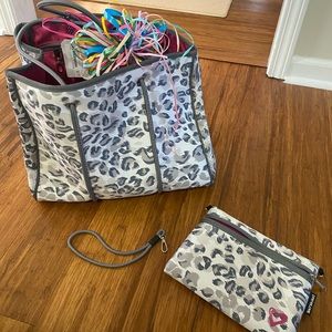 NWT neoprene cheetah bag